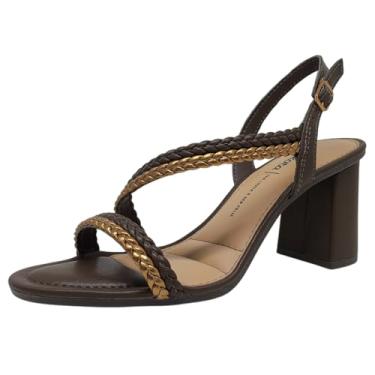 Imagem de Sandália Feminina Tira Ajustável Trançada Salto Médio Dakota