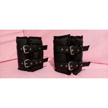 Imagem de Par de Caneleiras Fitness com Fivelas, Rosa, 4 kg, Ajustável com fivelas para Treino e Musculação