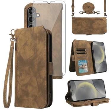 Imagem de Asuwish Capa de celular para Samsung Galaxy S24 Plus/S25 Plus S24+ S25+ 5G capa carteira celular com alça protetora de tela flip slot para cartão S24Plus 24S + S 24 24+ S25Plus 25S 25+ SM-S936U