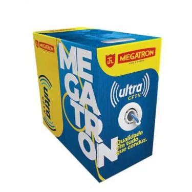 Imagem de Cabo De Rede Cftv Alarme 24awg Ultra Alarm Megatron 4 Pares Preto - 2790 - Caixa Com 300 Metros