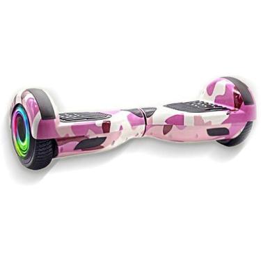 Imagem de Hoverboard Overboard Skate Elétrico Led Rosa Camuflado Nº42