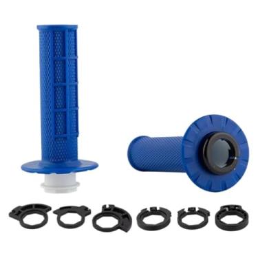 Imagem de Punhos de motocicleta 7/20.3 cm 22 mm com a câmera de encaixe, guidão de bicicleta suja compatível com 125-500 SX SXF EXC EXCF XC XCF (azul)