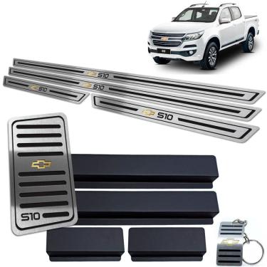 Imagem de Descanso De Pé + Soleira S10 2017 A 2020 Preto Baixo Relevo