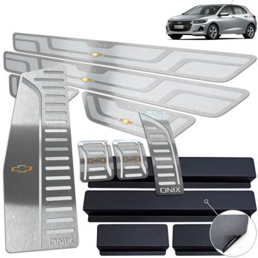 Imagem de Descanso Pedaleira Manual Soleira Chevrolet Onix 2020 Prata