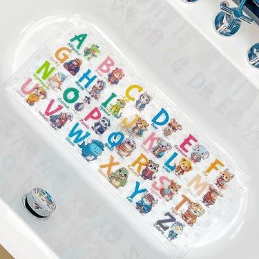 Imagem de BOPPIE Tapete de banho antiderrapante para banheira infantil, antiderrapante, tapete de banheira antiderrapante, tapete de banheiro GG tapete de banheiro grande 89 x 38 centímetros (coleções de