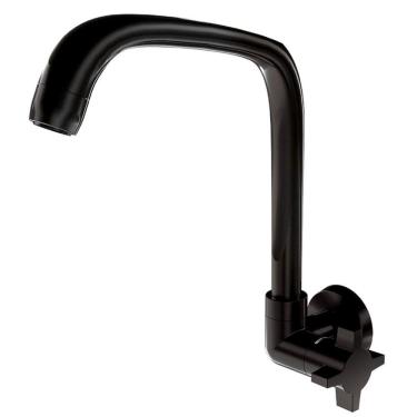 Imagem de Torneira Para Cozinha De Parede Fitt Cross 1168 F64 Preta - 7111100 - Lorenzetti