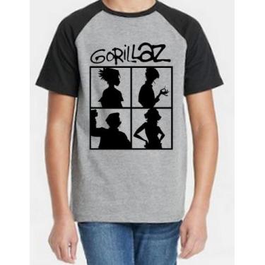 Imagem de Camiseta Infantil Gorillaz - Alternativo Basico, 8 / Cinza