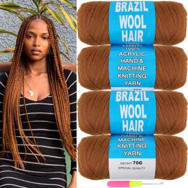 Imagem de Fio COOKOO 4 Roll Brazilian Wool Hair para trançar 70g/rolo