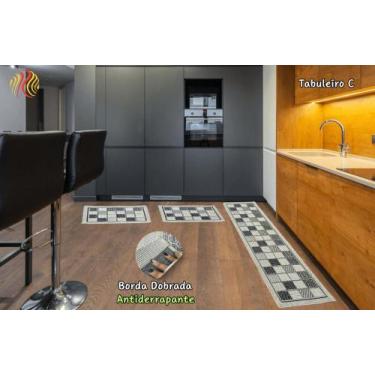 Imagem de Jogo de Cozinha Lorena Sisal Look Tabuleiro C Kit 3 Pecas - RAYZA Tape