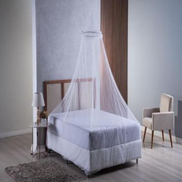 Imagem de Mosquiteiro Teto Para Cama Casal Rede Tela Mosquiteira Com Elastico Ve