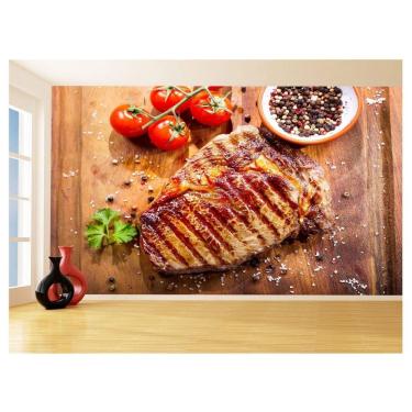 Imagem de Papel De Parede Alimentos Carne Churrasco Bife 3,5M Al296