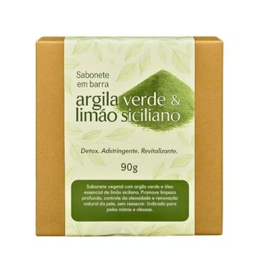 Imagem de Sabonete de Argila Verde Reduz Oleosidade Cravos Espinhas Skin Care