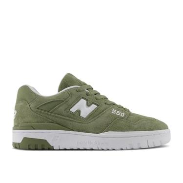 Imagem de New Balance Tênis masculino 550, Olivina escura/branco, 45