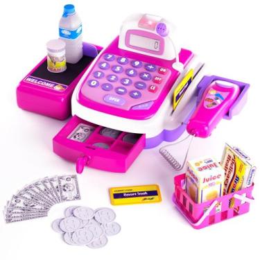 Imagem de Cashier Toy Cash Register Playset CIFtoys com microfone