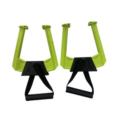 Imagem de Fenteer 2x Barra de Pull-up Portátil para Batente de Porta Antiderrapante Multifuncional Prático Barra de Pull-up Alças Equipamento de Ginástica Doméstica, Verde