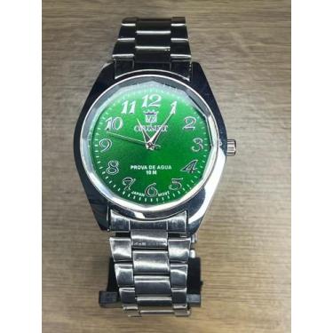 Imagem de Relógio masculino e feminino social Orimet à prova d água, Verde