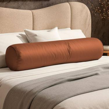 Imagem de Almofada Travesseiro Bastão Tubo Rolo Dot 140cm Macia Veludo Terracota - Desk Design