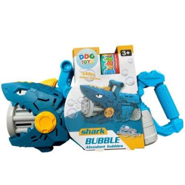 Imagem de Pistola Lançador De Bolhas Tubarão Azul Elétrica Automática Infantil B