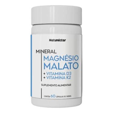 Imagem de Magnésio Malato D3+K2 500Mg 60 Cápsulas - Natunéctar