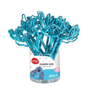 Imagem de Molin Caneta Face Stitch - 1,0mm - Tinta Azul - Copo com 24 Unidades