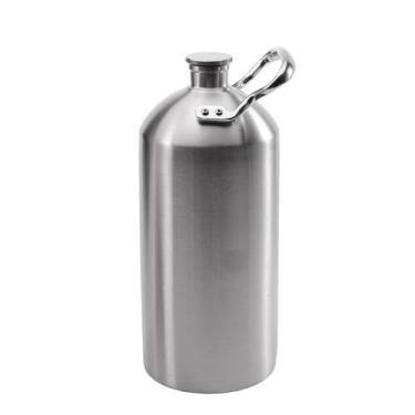 Imagem de Mini Barril De Cerveja Com Alça Única De 2/3,6/5 L, Aço Inoxidável 304 - Tampa De Rosca De Parede Única Portátil Para Cerveja Artesanal/kombucha/café Nitro, 1 Peça(3.6L)