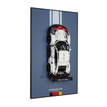 Imagem de popbricks Wall Mount for Lego Technic Porsche 42096 – Premium Display Frame for Adult Collectors. Elevate Your Build into Wall Art | Ideal for a Game Room, Office, Garage, or Bedroom (Board Only)