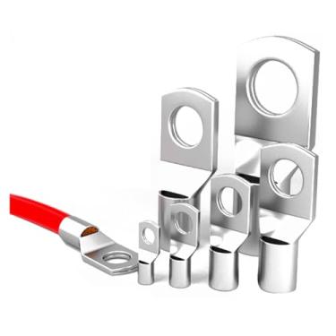 Imagem de Terminais de cobre estanhado série SC, terminais de fio olho mágico de 6/10/35 mm² com janela de inspeção, conectores de crimpagem de prensa a frio (SC150-12 1 peça)