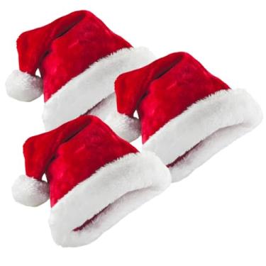 Imagem de Gorro Papai Noel Veludo Elegância Vermelho 40cm Touca Natal Premium(3)