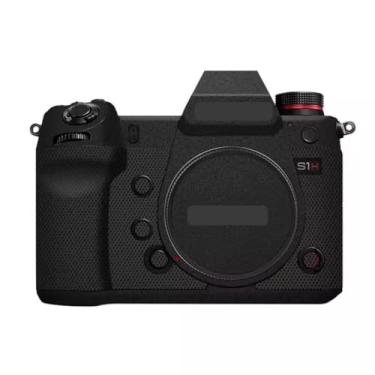 Imagem de S1H Adesivo de capa de câmera anti-arranhões para Panasonic Lumix S1H Película protetora decalques S1H (preto fosco)