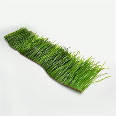 Imagem de Palmeira artificial telhado de palha decorativo palmeira rolo de palha 50 x 100 cm painéis de palha de plástico PE à prova de fogo resistente a rasgos para tiki bar jardim pátio deck gazebos casa