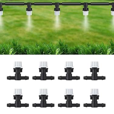 Imagem de 50 peças gotejadores de irrigação micro spray 1/4 emissores de spray de irrigação por gotejamento bicos atomizadores 3 camisetas pátio jardim sistema de irrigação por gotejamento peças para tubos de