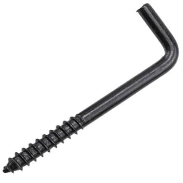 Imagem de Gancho espiral 10 peças parafuso de aço de cozinha preto em ganchos de teto ferramenta sete modelos em forma de L (M 2,5 x 25 mm, preto)