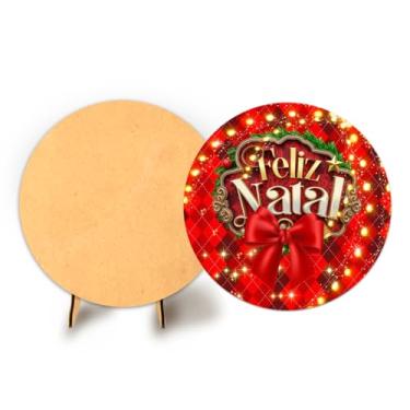 Imagem de Painel Redondo Com Elastico 50cm Flores + Suporte MDF (NAT136)