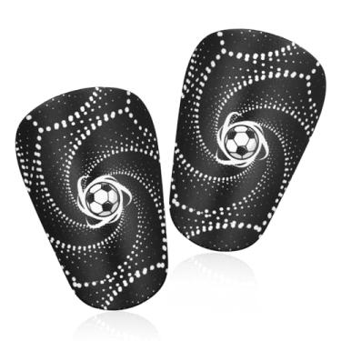 Imagem de 2 mini caneleiras de futebol, 8 x 5 cm, extra pequeno, caneleiras de futebol em miniatura, equipamento de proteção para atletas, mulheres, homens, meninos e meninas (redemoinho de futebol)