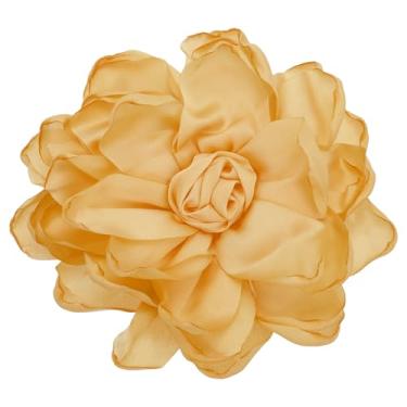 Imagem de Generic Grampos de cabelo de flor de rosa, broches de tecido para mulheres, festa de casamento, vestido de dança, acessórios de roupas, presentes de dia dos namorados, One Size, Metal, Sem Pedra