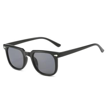 Imagem de Óculos de Sol Masculino Rivets com Lentes Gradientes UV400 e Design Punk Leopardo para Esportes ao Ar Livre, Corrida e Ciclismo, Preto e Cinza