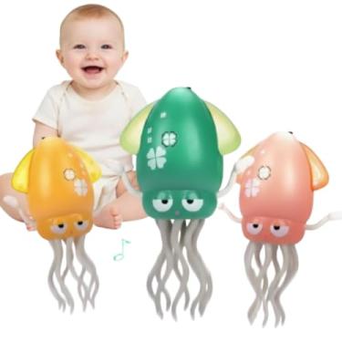 Imagem de Brinquedo Polvo Musical para Bebê – Brinquedo Educativo e Interativo com Movimento e Cores Vibrantes – Estímulo Sensorial e Diversão Garantida para o Banho e Brincadeiras (Verde, Unico)