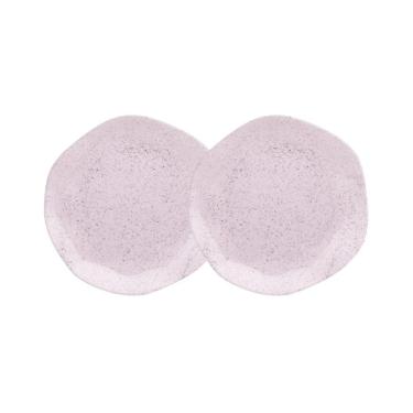 Imagem de Conjunto 2 Pratos de Sobremesa 21,5cm Ryo Pink Sand Porcelana Oxford