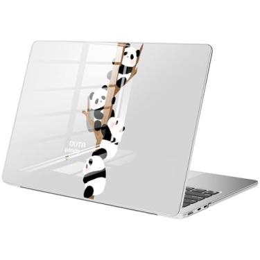 Imagem de BlHMCASE Compatível com MacBook Pro 16 polegadas 2025-2021 M4 M3 M2 M1 A3403 A3186 A2991 A2780 A2485 Pro Max, capa rígida protetora fofa Kawaii Panda para MacBook Pro 16