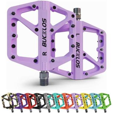 Imagem de Pedais de bicicleta Bucklos MTB, fio plano de nylon 9/16, 11x11cm