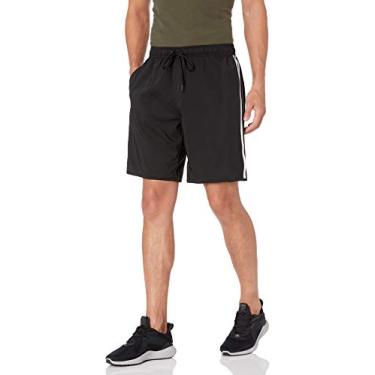 Imagem de adidas Calções de banho clássicos masculinos com 3 listras, Preto/branco, X-Small