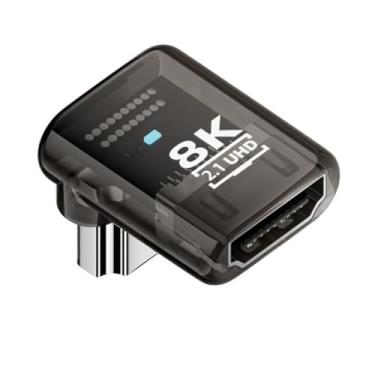 Imagem de CY Extensor adaptador de extensão UHD macho HDMI macho para HDMI 2.1 fêmea UHD com LED inteligente 8K 60hz HDTV