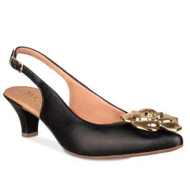 Imagem de Scarpin Slingback Feminino Salto Baixo Fino Aberto Atras Sapato Boneca