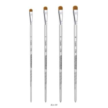 Imagem de Kit De Pinceis Castelo Para Pintura Língua De Gato- 04 Unidades Modelo 09