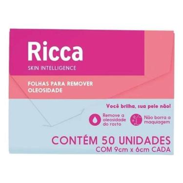 Imagem de Lenço Removedor De Oleosidade Para Rosto 50 Unidades Ricca