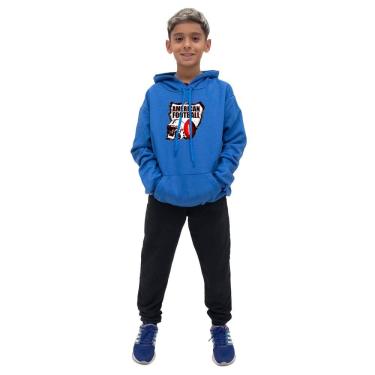 Imagem de Conjunto Moletom Menino Infantil Estampado Casaco de Frio Com Capuz e Calça Lisa Macia