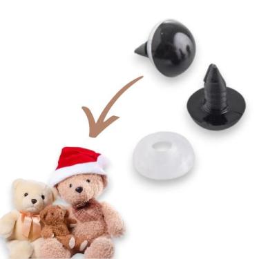 Imagem de Olho de Amigurumi 8mm com Trava de Segurança 5 pares - Cor Preto - Cir