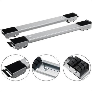 Imagem de Base Suporte Com Rodinhas Para Máquina Geladeira Fogão - StoreThalia