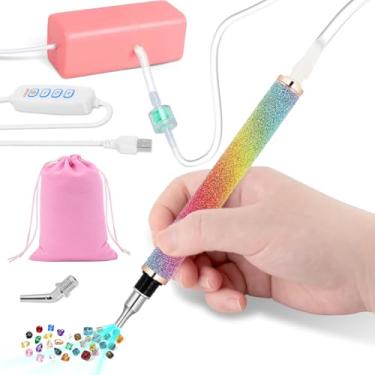 Imagem de Joyzan Caneta de arte de diamante elétrico, acessórios de pintura com bomba de vácuo, kits de ferramentas, recarregável, silencioso, ajustável, nível de sucção, pedras AB, faça você mesmo, pintor 5D