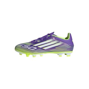 Imagem de adidas Tênis unissex adulto F50 Club Firm Multi Ground, Roxo/branco/limão lúcido, 41 BR